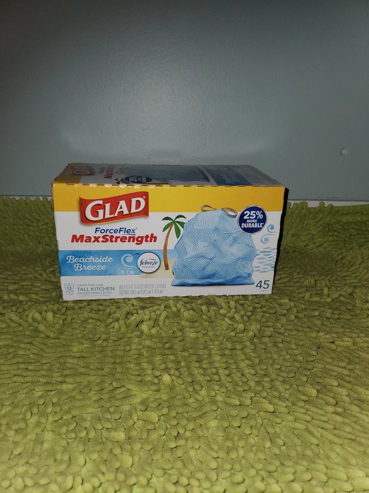 Box Glad 45 Trash Bags 13gallons Beachside Breeze Scent