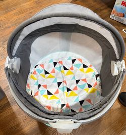 Fisher-Price Portable Bassinet On-The-Go Baby Dome, Travel Play Space with...