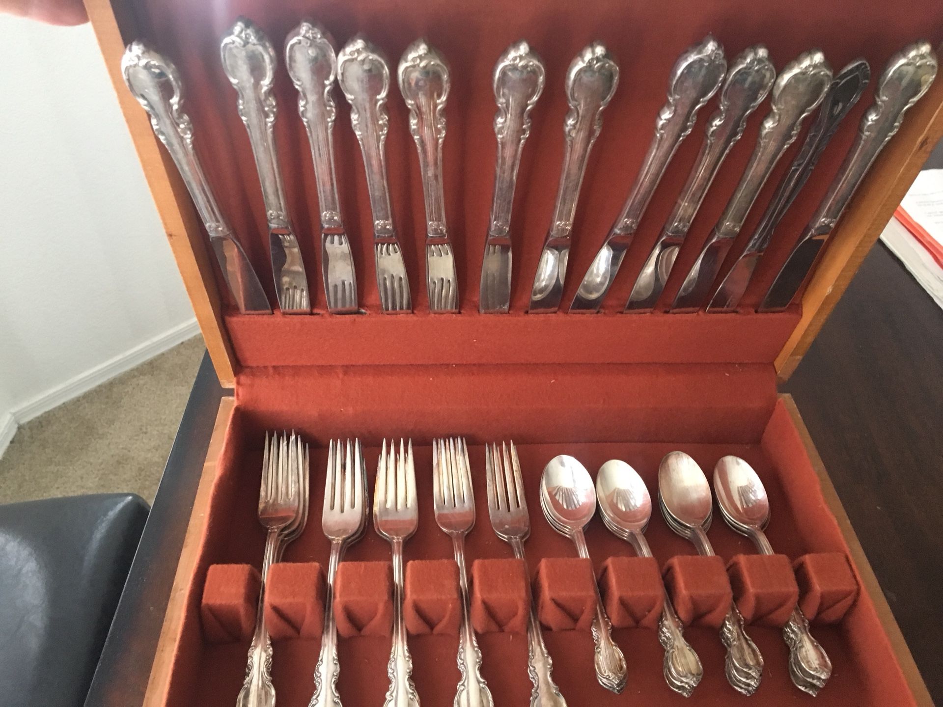 1959 McGraw Tarnish Proof Antique Silverware Set