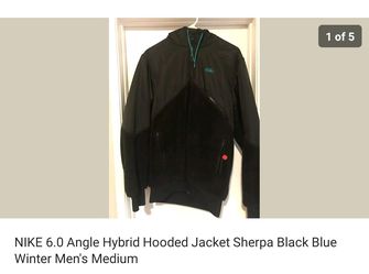 Nike 6.0 Sherpa jacket black size Med