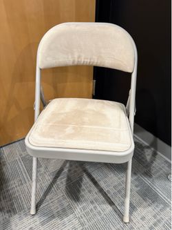 Meco Deluxe Padded Folding Chair w/ Sand colored Fabric  (6 AVAILABLE)