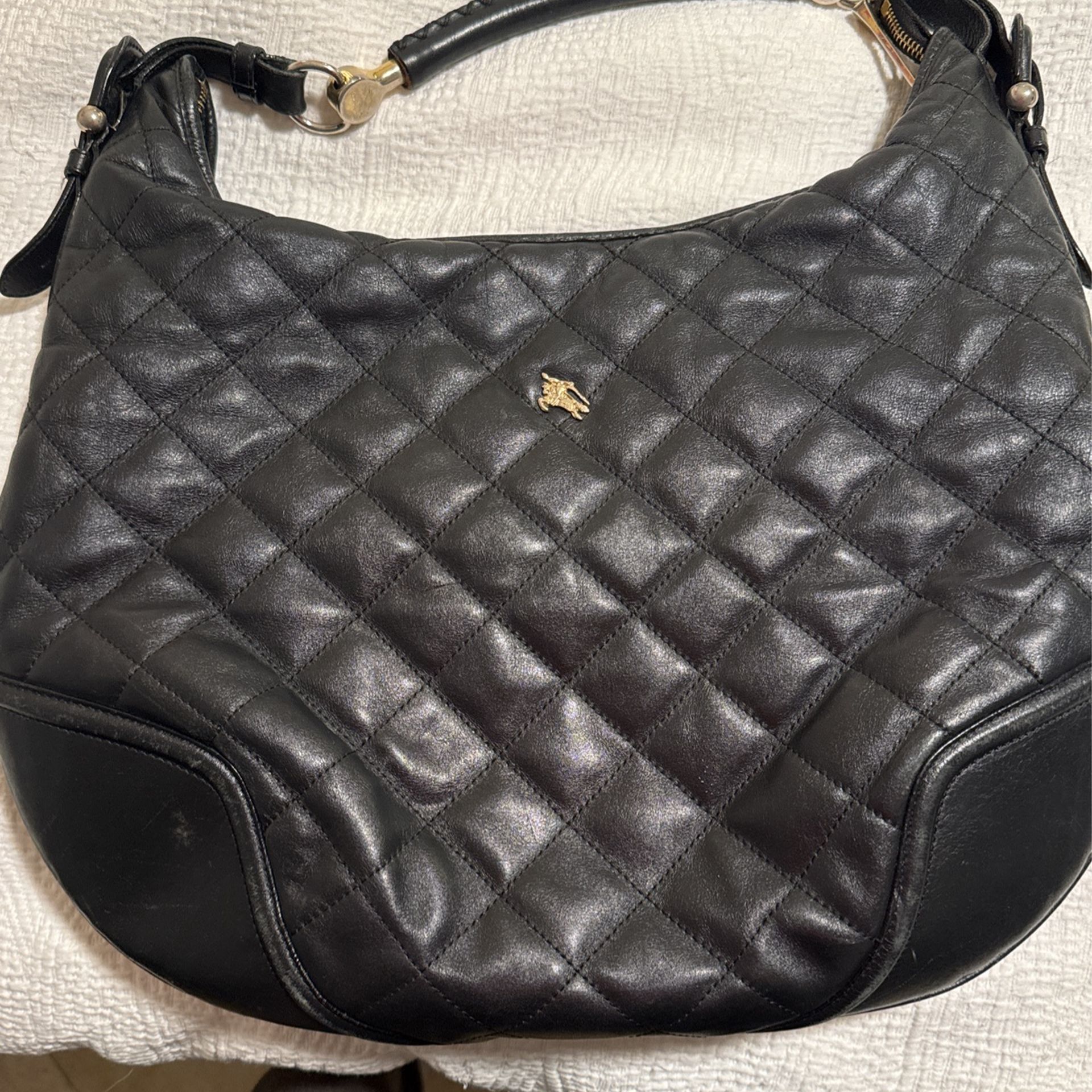 Burberry Black Leather Bag 