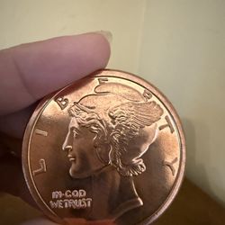 1 oz .999 Copper Round Liberty Design Coin