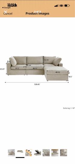 L Couch w storage