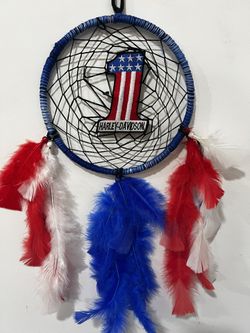 Harley Davidson’8 Dreamcatchers White Blue Handmade