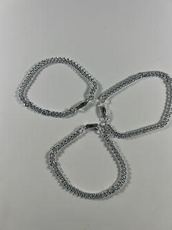 Silver Tone Bracelets Three Of Them 