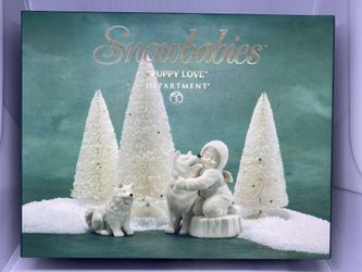 Dept 56 Snowbabies Puppy Love #68864 56.05703 Retired 2000 Complete Display Set
