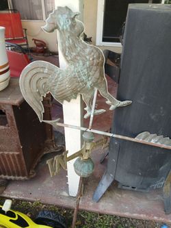 Vintage copper weather vane