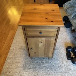 Rustic side end table night stand