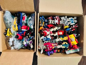 ATTIC FIND - 2 Boxes - 60+ Vintage Original G1 Transformers Action Figures & Beyond with Additional Parts & Pieces!