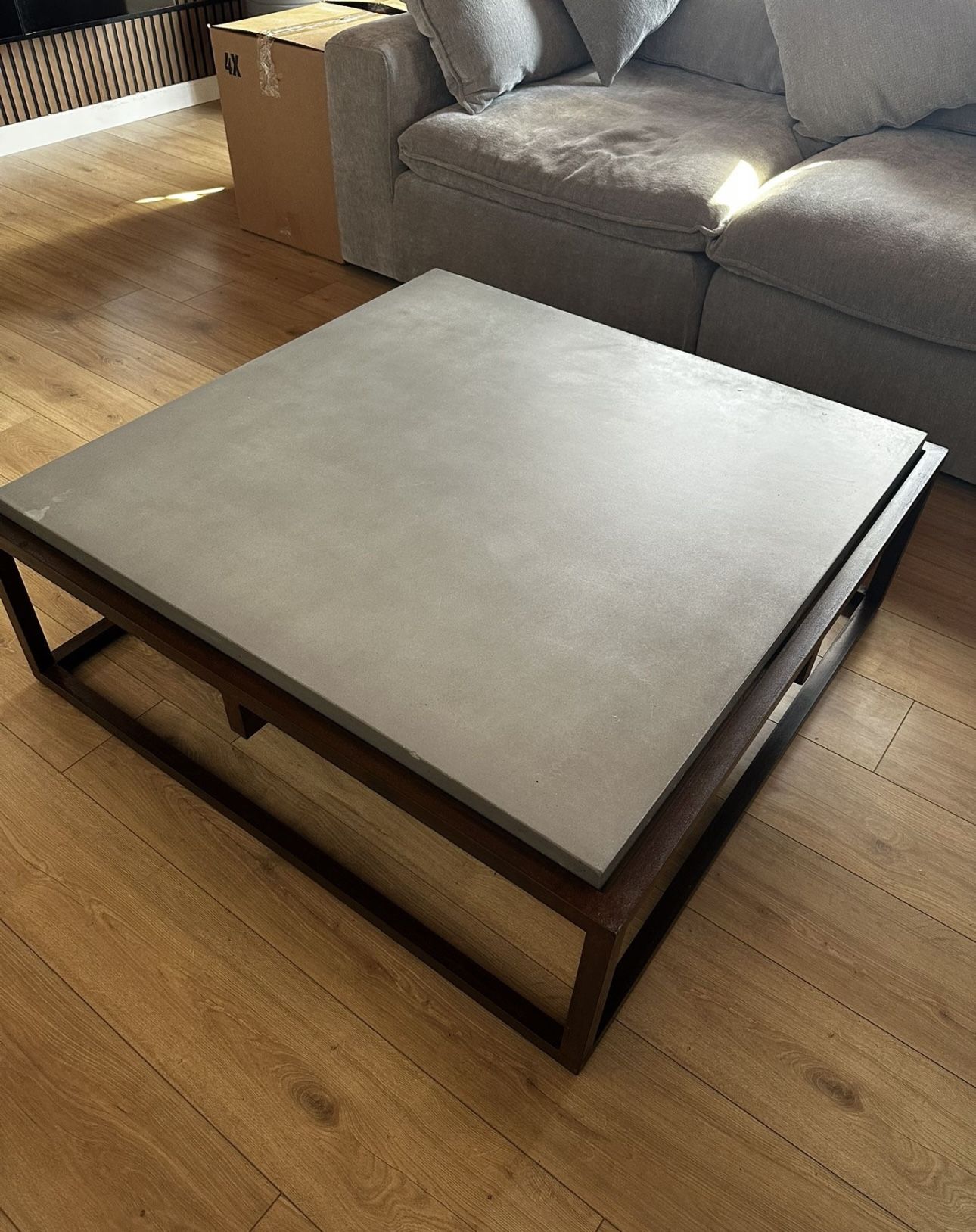 Concrete And Metal Coffee Table (Size In Pictures)