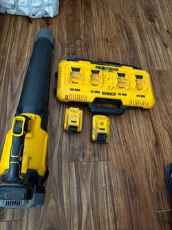 Dewalt blower and charger with two batteries