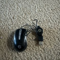 Sakar USB Cord Retractable Mini Travel Mouse
