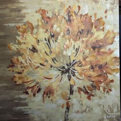 Flower canvas painting frame 