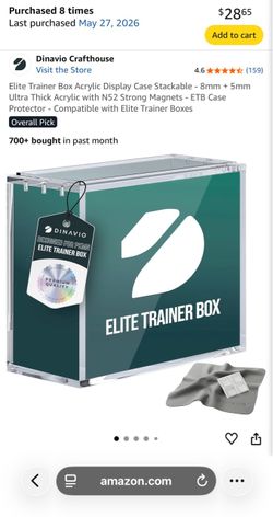 Dinavio Elite Trainer Box Acrylic Display Case