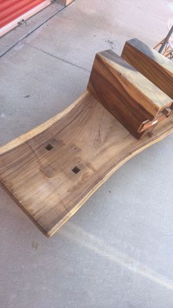 Solid Natural Wood Live Edge  Table