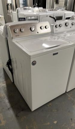 Maytag Top Load Washer – White, Knob Controls, 60‑Day Warranty