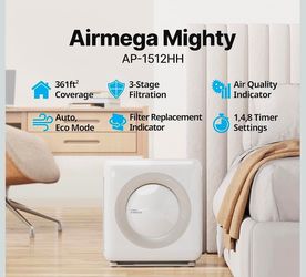 Coway Airmega AP-1512HH(W) True HEPA Purifier White