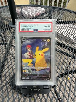 PSA 8 Pikachu V Full Art Lost Origin #TG16