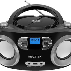 New Portable CD Player Boombox With FM Radio Bluetooth And USB
