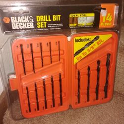 Black & Decker Drill Bit Set! 14 CT. Brand New! 