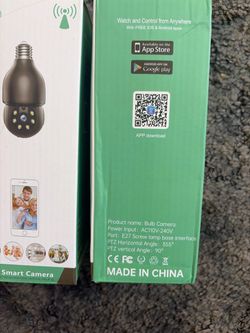 E27 Bulb Smart Security Camera PTZ WiFi