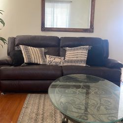 real leather couch