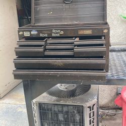 Vintage large toolbox, mechanic toolbox