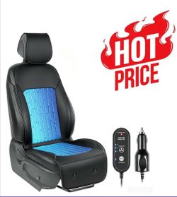 2026 Upgraded Cooling Car Seat Cover, 12V-24V Ventilated Car Seat Cushion, Refrigerated Seat Cover for Car, SUV, Truck, Universal Fit