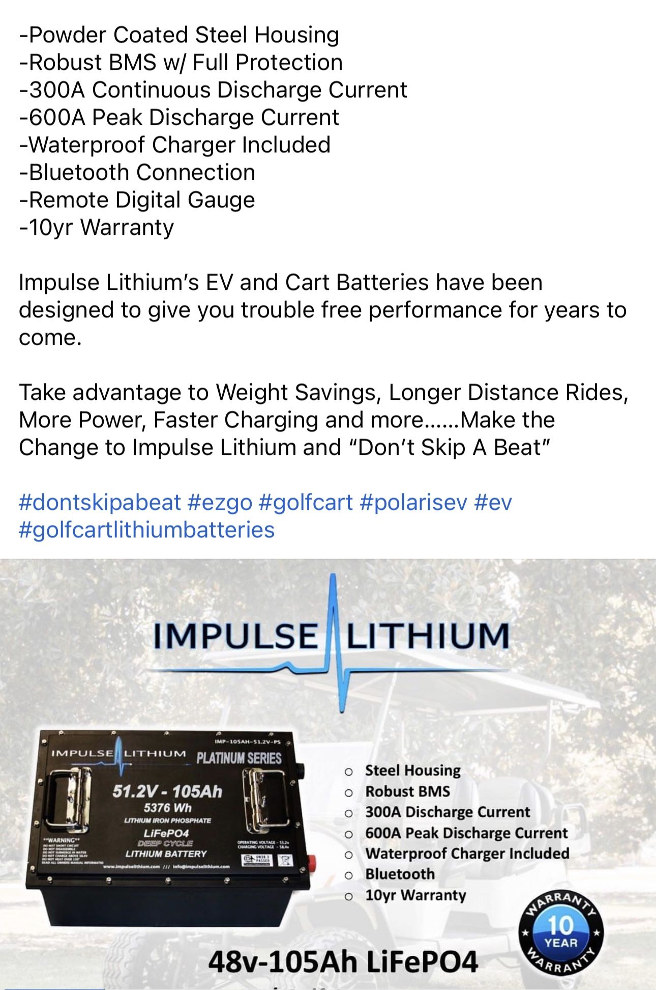48 Volt lithium Battery NEW