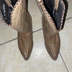 Wild West Cowboy Boots Caiman Tail