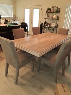 MARBLE TOP DINING ROOM TABLE