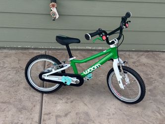 Woom 2 14 inch light weight aluminum kids bike