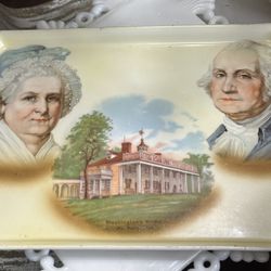 Vtg PORCELAIN GEORGE WASHINGTON TRAY