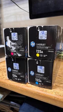 NEW - HP 125A Toner Set 4-Pack Black Cyan Magenta Yellow for HP Laserjet