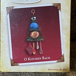 Hallmark Keepsake Christmas Ornaments 2005 O Kitchen Rack Utensils with Box