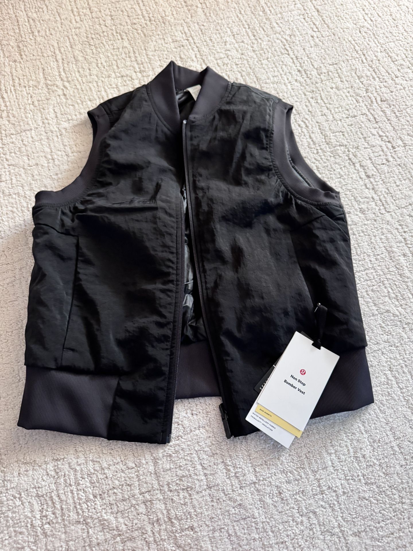 NWT Lululemon Non-Stop Bomber Vest Black size 6