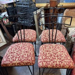 Antique Rod Iron Dinner, Chairs