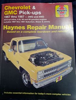 Haynes repair manual 67-87 Chevy/GMC pick ups