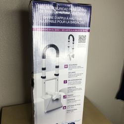 Drive Medical Steel Clamp on Tub Rail, White