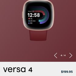 Fitbit Versa 4 With Extra White Sports Band