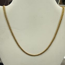 24kt .999 Korean Cuban Solid Gold Chain 16”