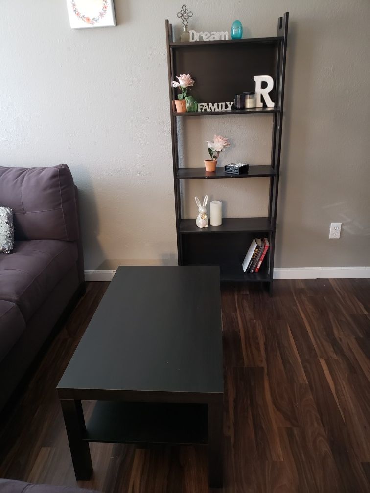 Coffee table and bookcases for sale