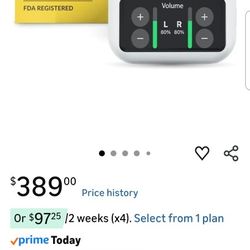 Audien Atom X Hearing Aid For Seniors & Adults with Hearing Loss - Noise Cancelling, Rechargeable OTC Bluetooth Hearing Aids w/Charging Case, 48+ Hour