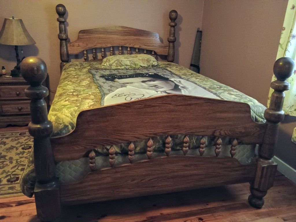 Bed And Nightstand
