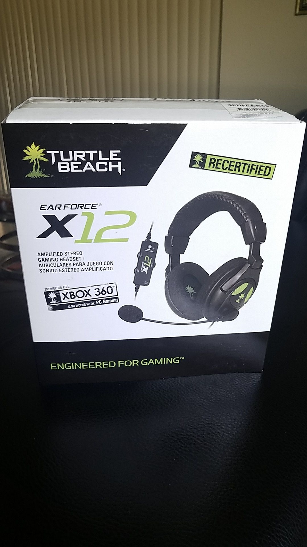 Turtle beach earforce X12 gaming headset for Xbox 360 and PC Gaming