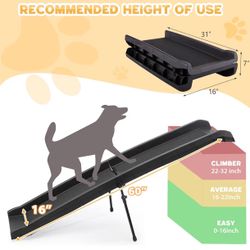 Folding Dog Ramps, 62”L Portable Pet Ramp