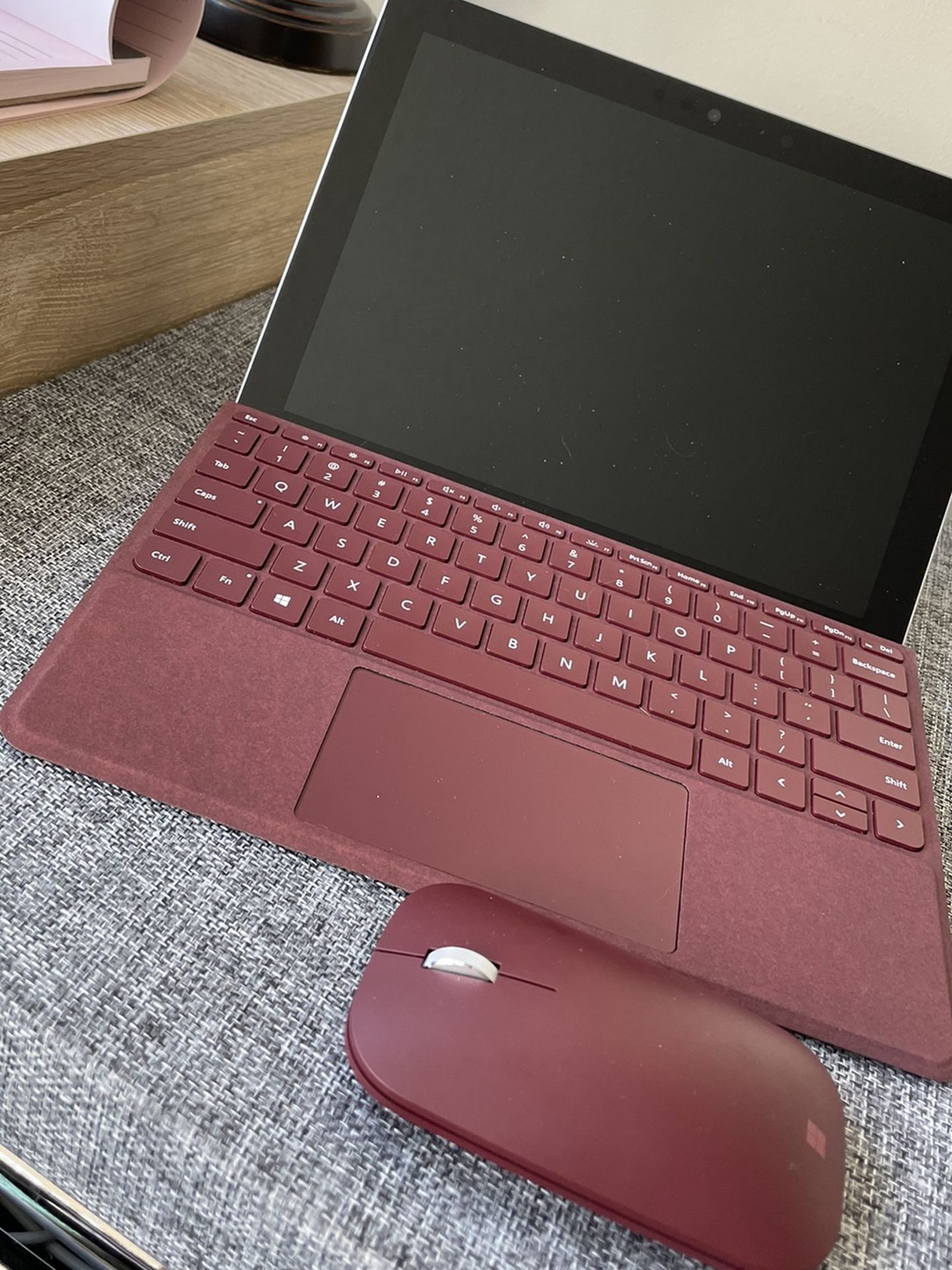Microsoft Surface Go with wireless keyboard and mouse
