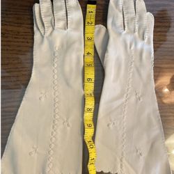 Vintage Women's Dress Gloves 1950’s Long Tan