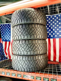 ✅ LT265/60R20 NITTO RIDGE GRAPPLER ALL TERRAIN TRUCKS 4X4 JEEPS OFF-ROAD 265 60 20 USED TIRES SET